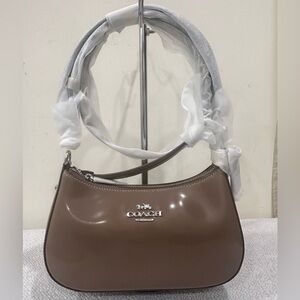 Coach Tan Glossy Shoulder Bag